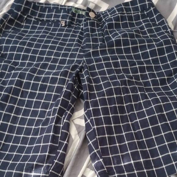EUC LAUREN RALPH LAUREN Blue Checkered Bermuda Shorts - Picture 1 of 6